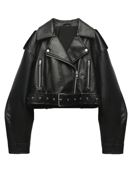 Chaqueta Mujer Piel Sintética Elegante Diseño Clásico - Vestiria