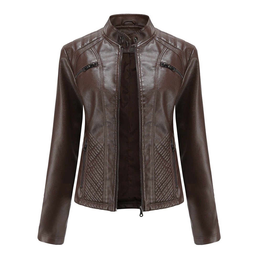 Chaqueta Cuero Mujer Estilo Rebelde