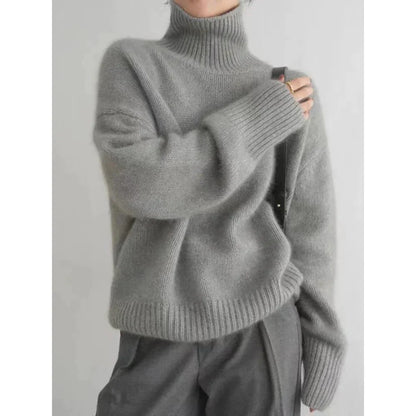 Jerséis Cuello Alto Femeninos Elegantes
