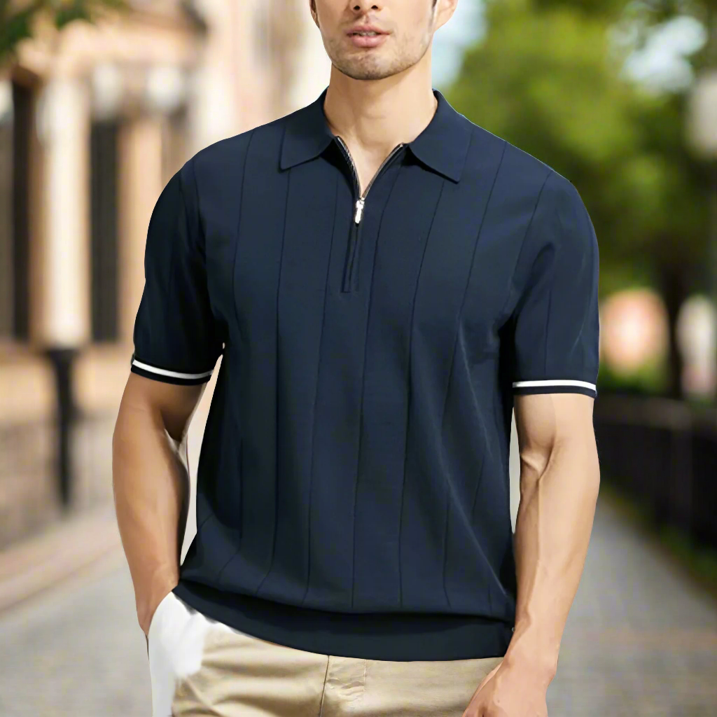 Polo Hombre Clásico Cremallera