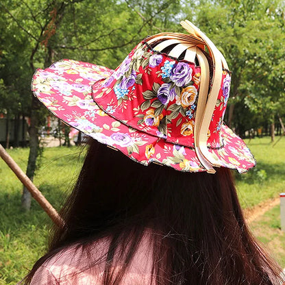 Sombrero de Seda Bambú Plegable para Mujer