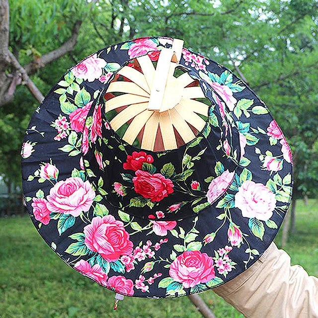 Sombrero de Seda Bambú Plegable para Mujer