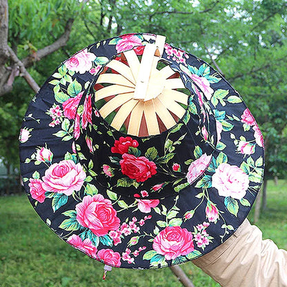 Sombrero de Seda Bambú Plegable para Mujer