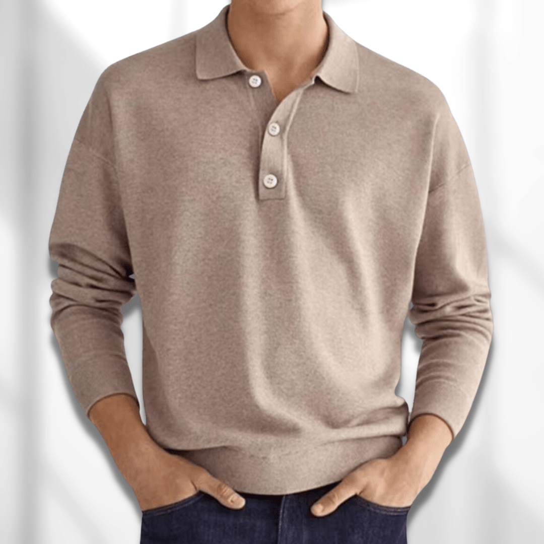 Suéter Hombre Cuello Polo Manga Larga - Vestiria