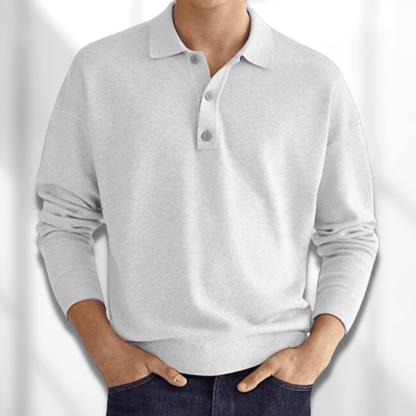 Suéter Hombre Cuello Polo Manga Larga