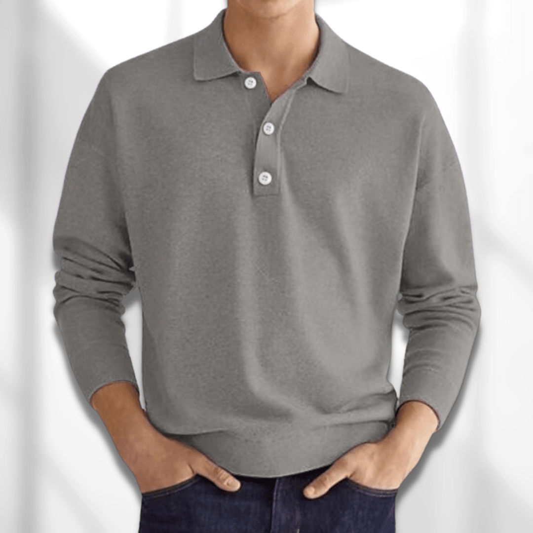 Suéter Hombre Cuello Polo Manga Larga