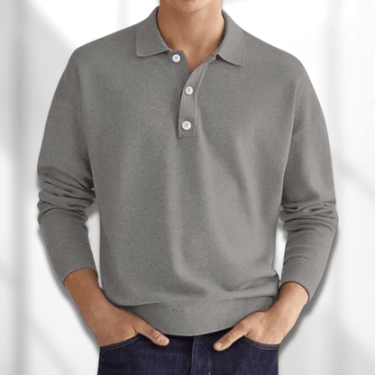 Suéter Hombre Cuello Polo Manga Larga