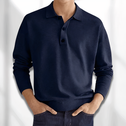 Camisa Polo Manga Larga Clásica