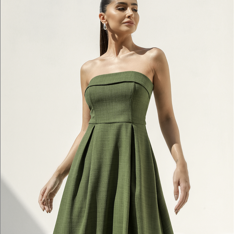 Vestido Cocktail Sin Mangas Glamouroso