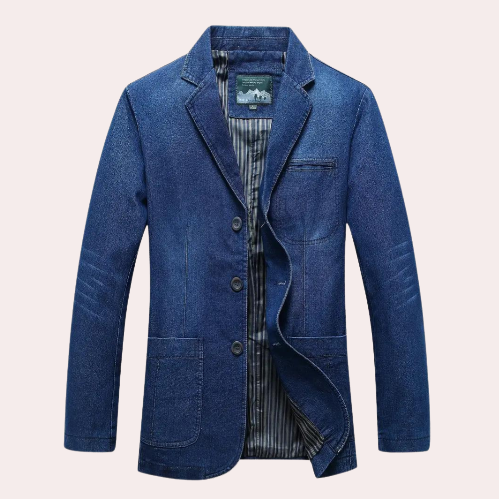 Chaquetón vaquero ajustado hombre
