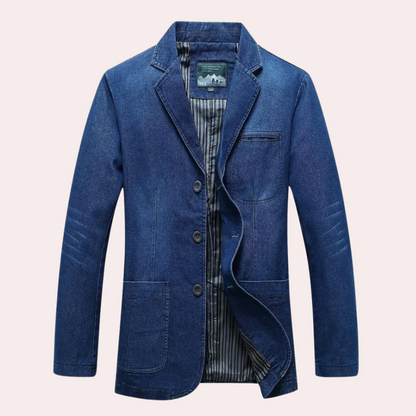 Chaquetón vaquero ajustado hombre