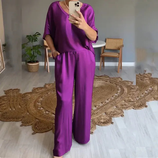 Conjunto Noche Satín Elegante