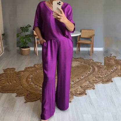 Conjunto Noche Satín Elegante