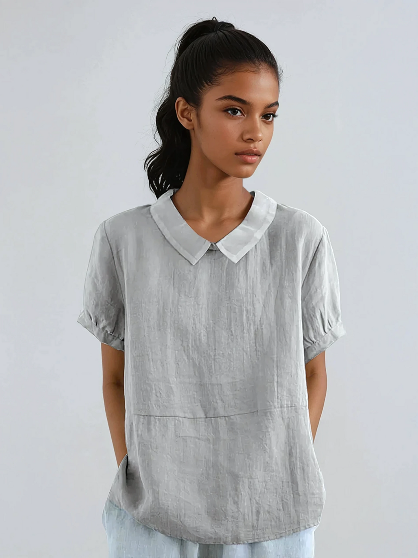 Blusa Mujer Algodón Manga Corta Estilo Verano - Vestiria