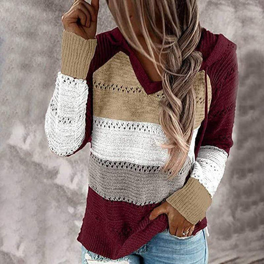 Sudadera mujer rayas cuello alto elegante - Vestiria
