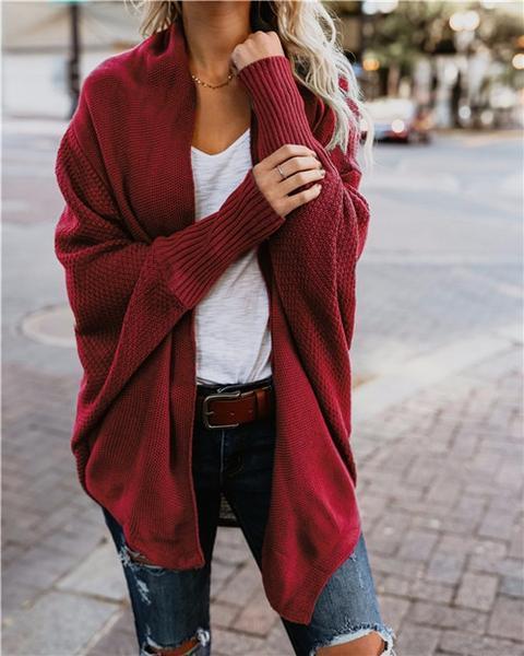 Chaqueta de punto suave manga larga mujer