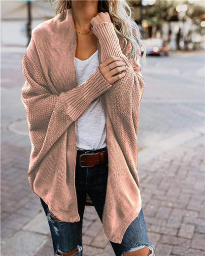 Chaqueta de punto suave manga larga mujer