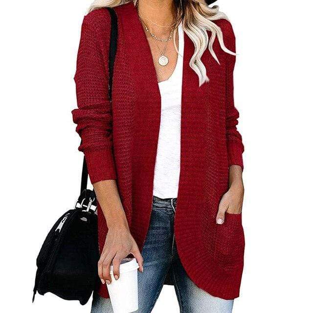 Chaqueta de punto suave mujer moderna