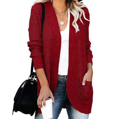 Chaqueta de punto suave mujer moderna