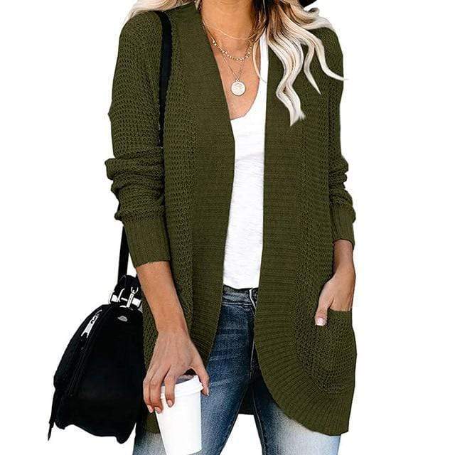 Chaqueta de punto suave mujer moderna