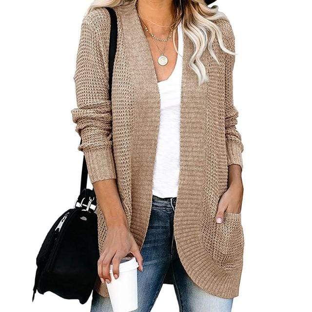 Chaqueta de punto suave mujer moderna