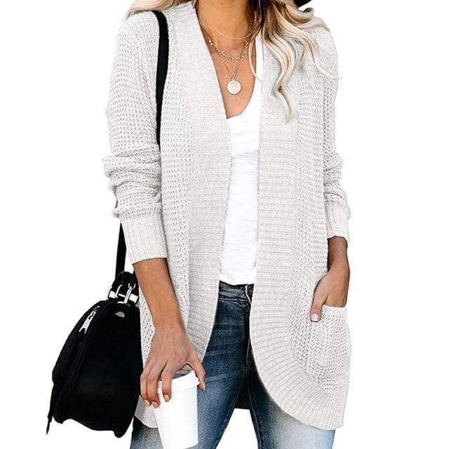 Chaqueta de punto suave mujer moderna