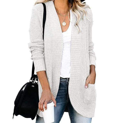 Chaqueta de punto suave mujer moderna