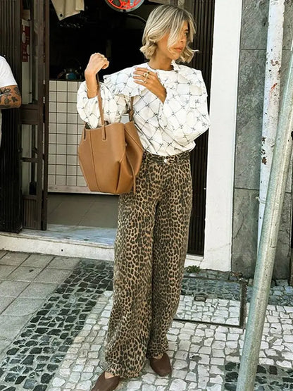 Pantalones Animal Print Moda - Vestiria