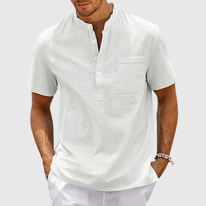 Camisa Manga Corta Estilo Clásico para Hombre
