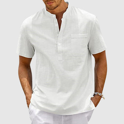 Camisa Manga Corta Estilo Clásico para Hombre