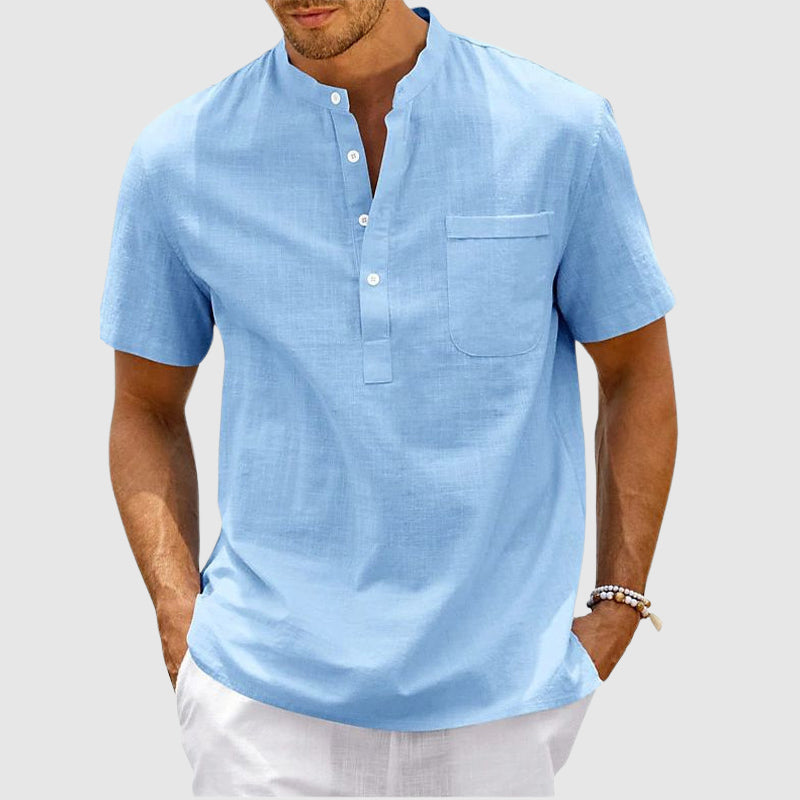 Camisa Manga Corta Estilo Clásico para Hombre