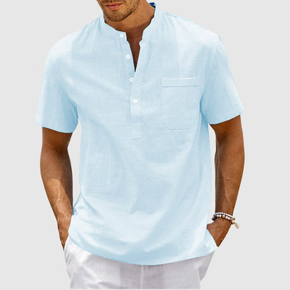Camisa Manga Corta Estilo Clásico para Hombre