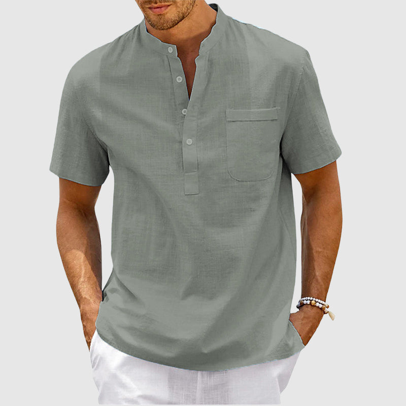 Camisa Manga Corta Estilo Clásico para Hombre