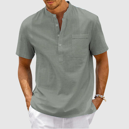 Camisa Manga Corta Estilo Clásico para Hombre