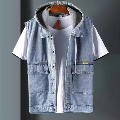 Chaquetón Azul con Capucha Moda - Vestiria