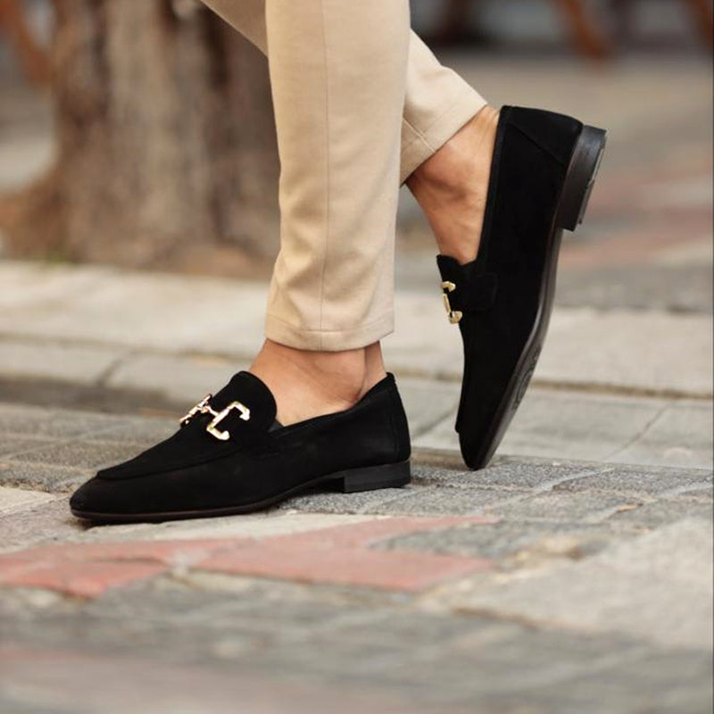 Zapatos de vestir para hombre con toque metálico