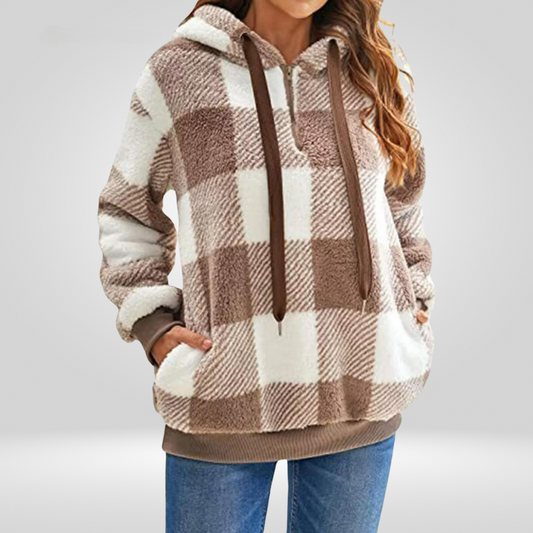 Sudadera mujer capucha cuello alto deportiva - Vestiria