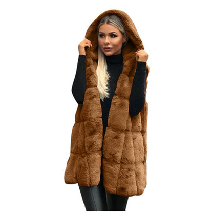 Cárdigan Mujer Largo Acogedor con Capucha