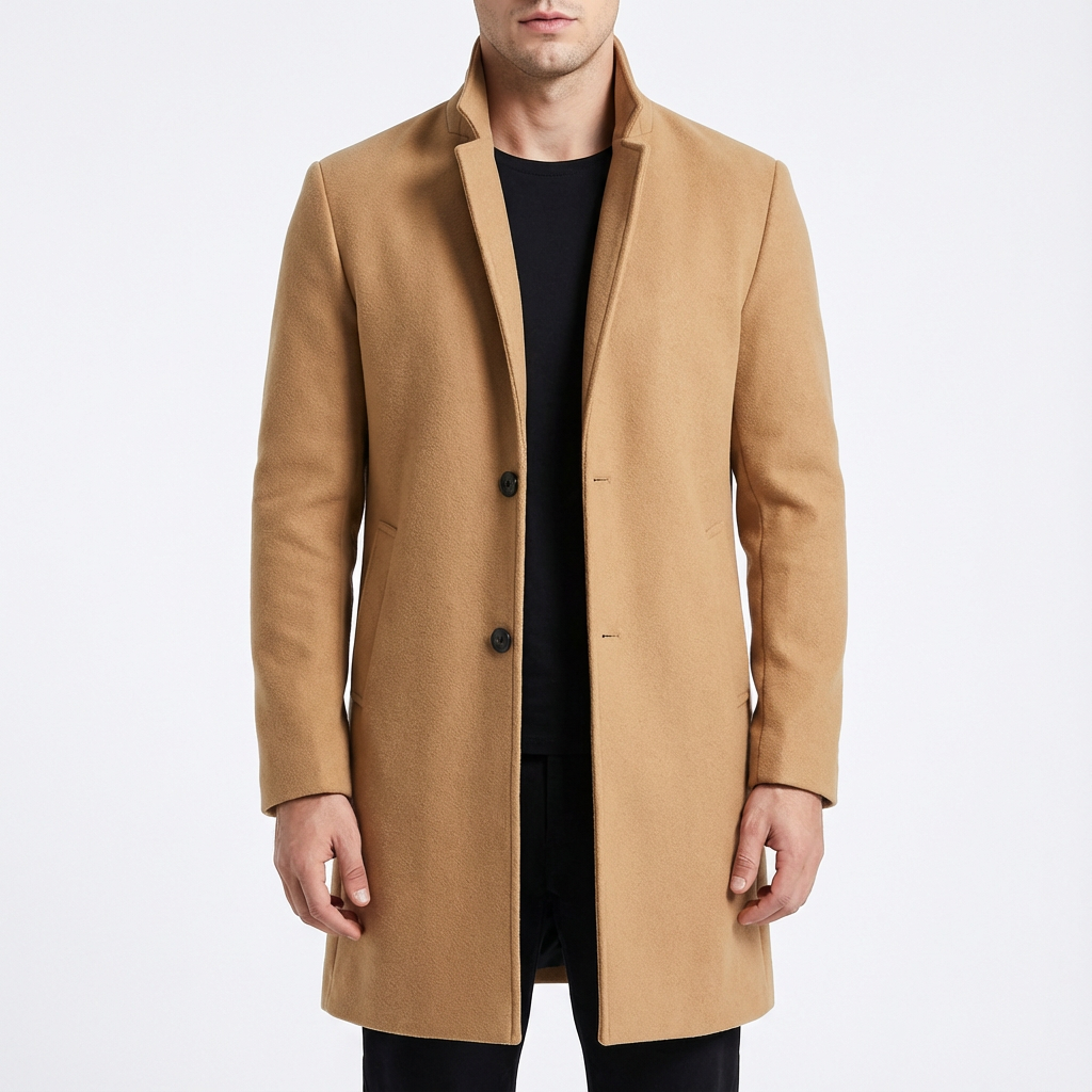 Abrigo Hombre Manga Larga Cálido Invierno