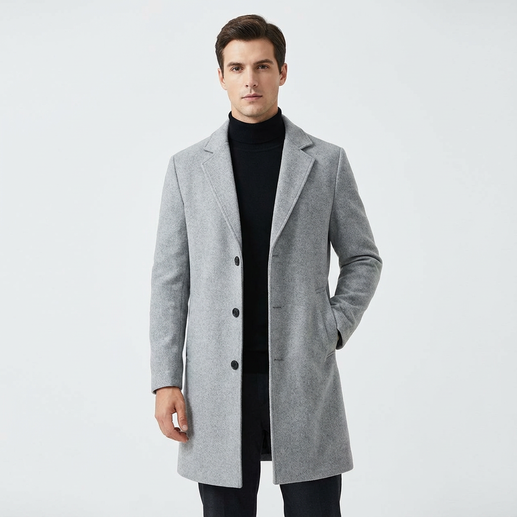 Abrigo Hombre Manga Larga Cálido Invierno - Clara Moda