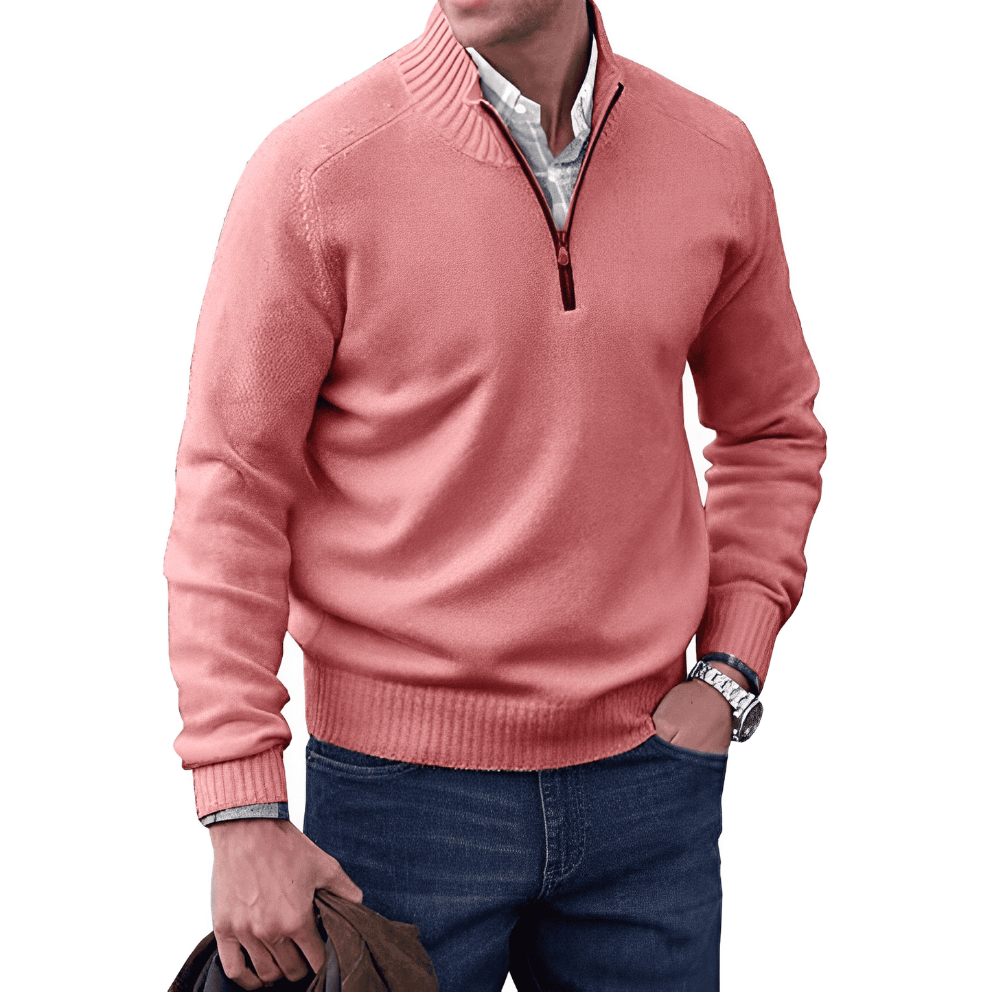 Jersey de hombre suave y cálido de pura lana