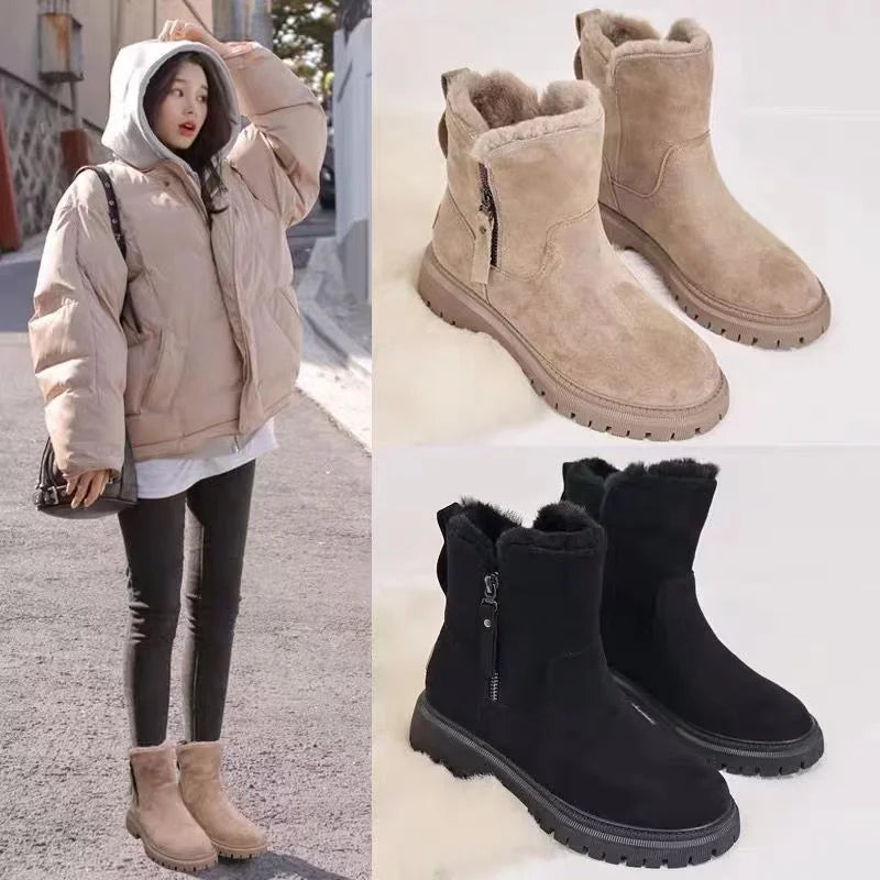 Botas Invierno Mujer Forro Peluche Calientes - Vestiria