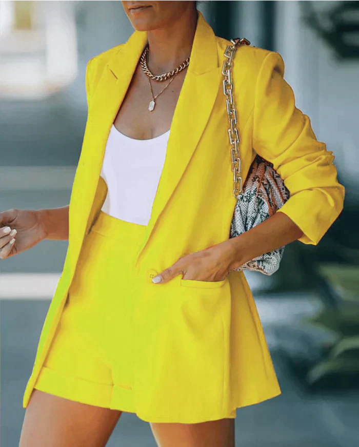 Traje Chaqueta Pantalón Corto Verano