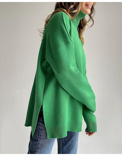 Blusa deportiva oversize con cuello alto