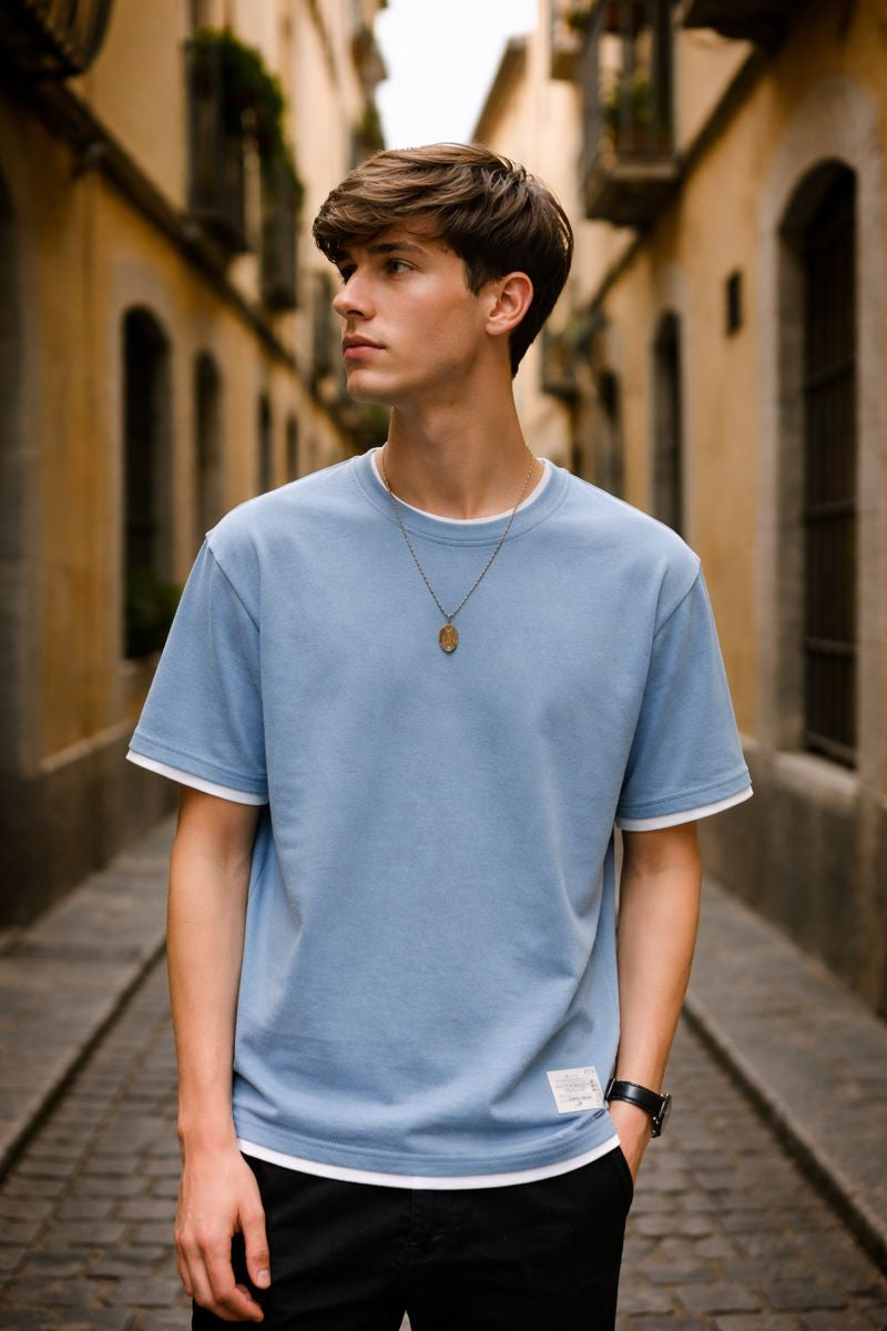 Camiseta Hombre Verano Ligera Manga Corta