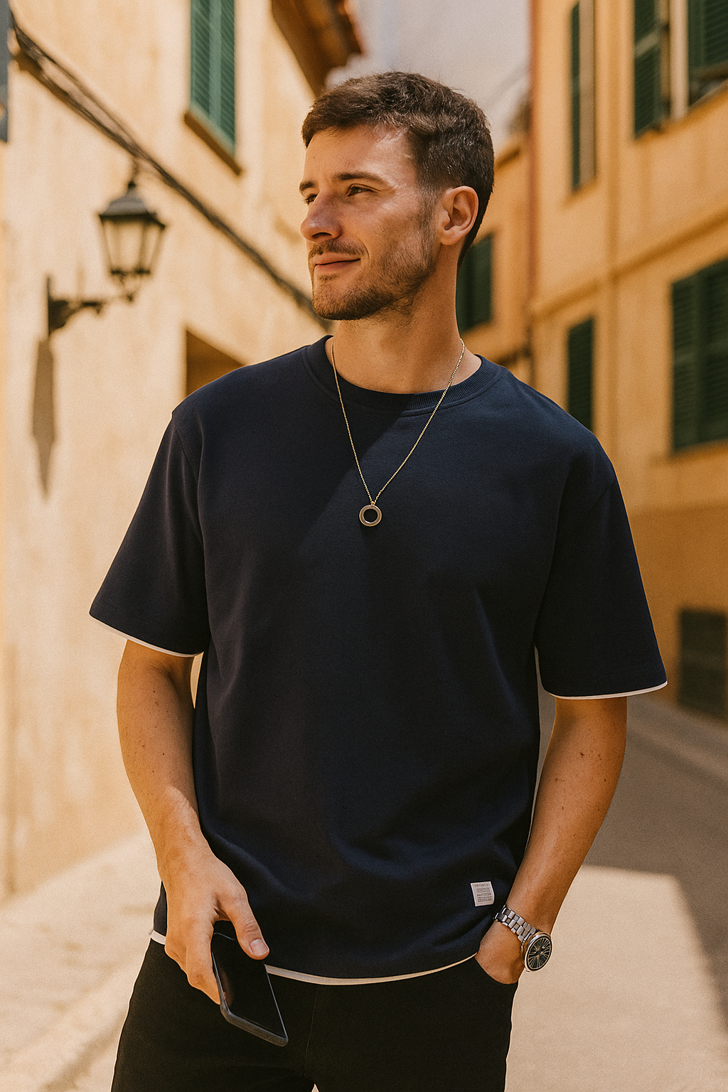 Camiseta Hombre Verano Ligera Manga Corta - Clara Moda