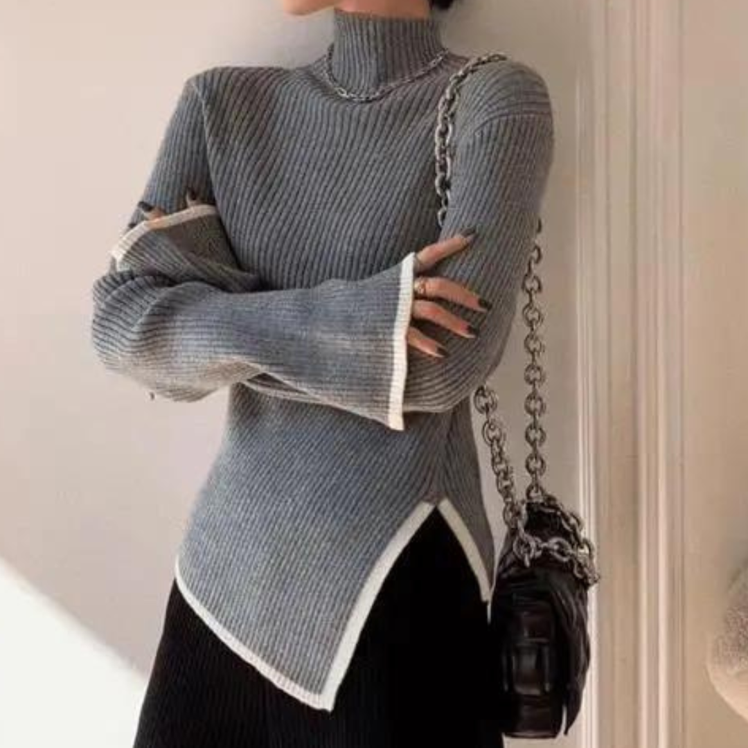 Jersey Cuello Alto Sofisticado Invierno