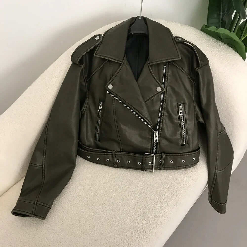 Chaqueta Cuero Primavera Estilo Clásico - Vestiria