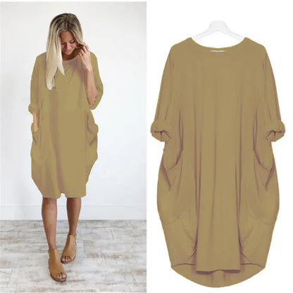 Vestido Corto Amplio Comodidad Relajada
