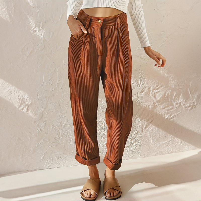 Pantalones de Pana Cómodos para Mujer